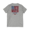 Never Waver Like This Mom V-Neck Tee for Moms - Patriotic Short Sleeve Shirt