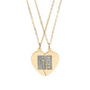 Break Apart Heart Necklace Set - "Never Never" Engraved Best Friend