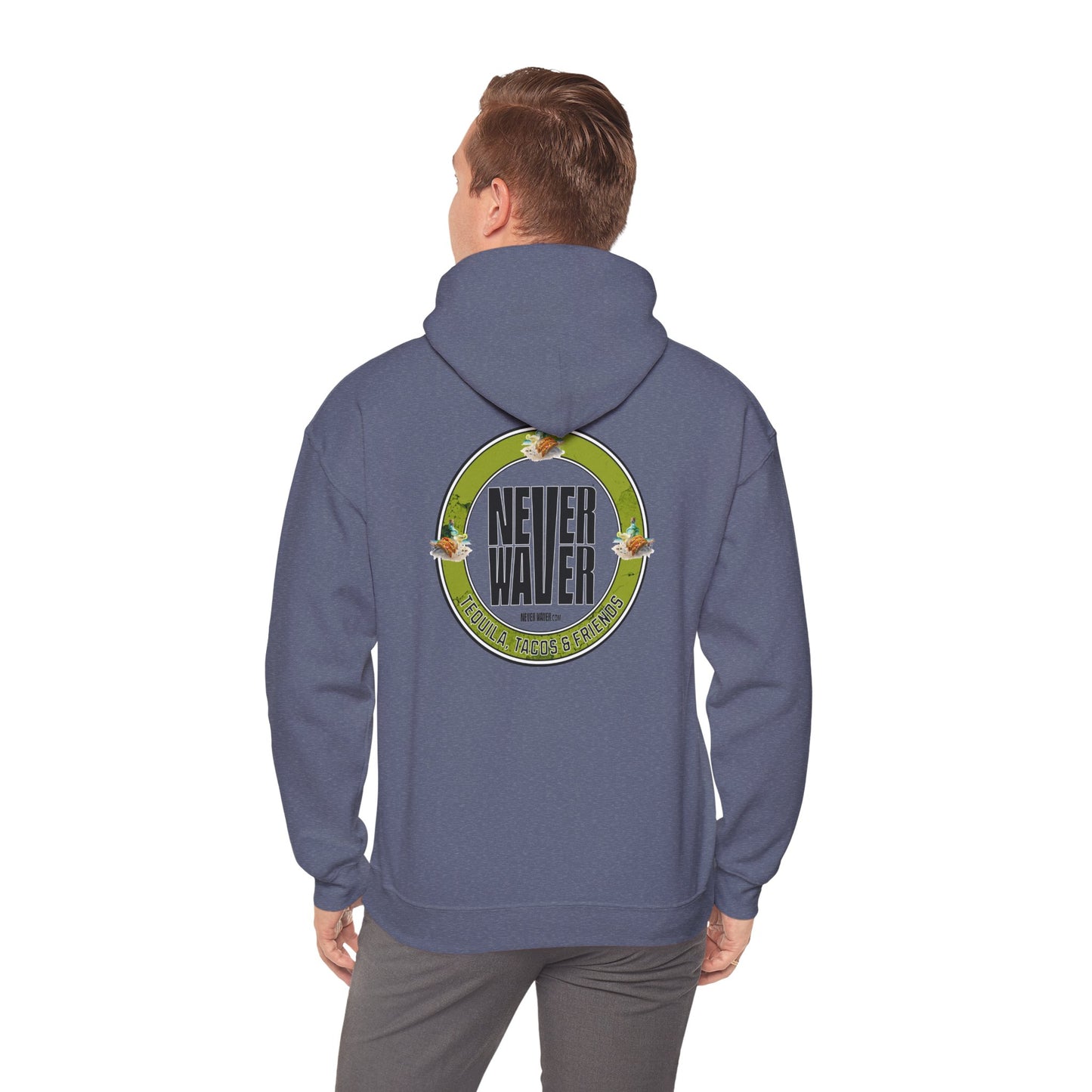 Eco-Friendly Unisex Hoodie: "Never Waver Tequila, Tacos, And Friends"