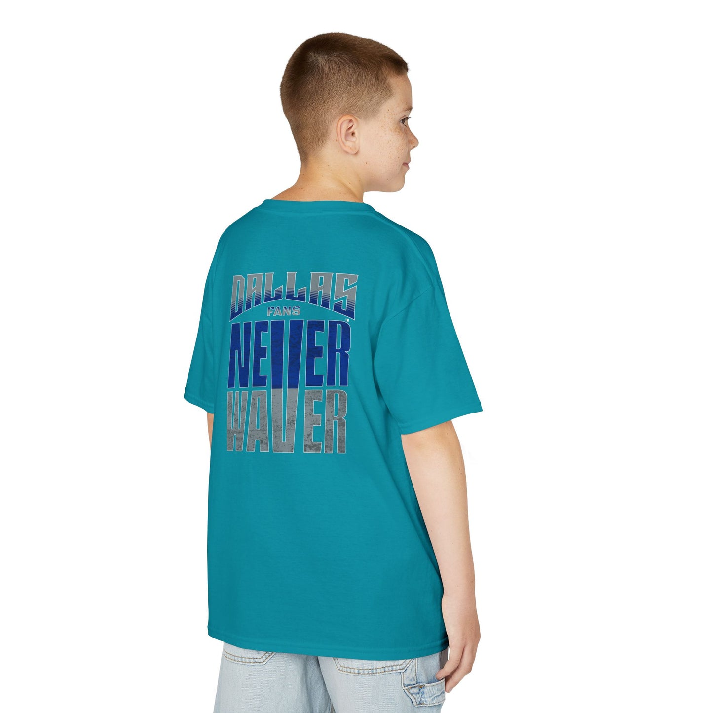 Dallas Fans Never Waver Kids Heavy Cotton™ Tee