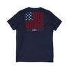 Never Waver Stylized Flag Design Unisex Jersey Short Sleeve V-Neck Tee