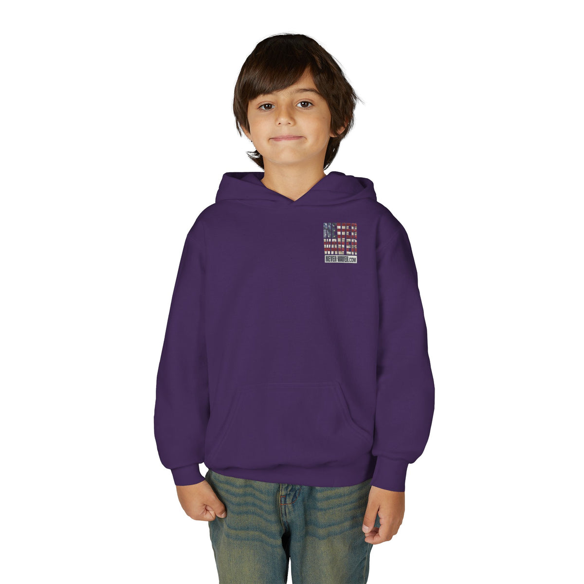 Never Waver® Earn It Youth Hoodie | Old-School Backbone