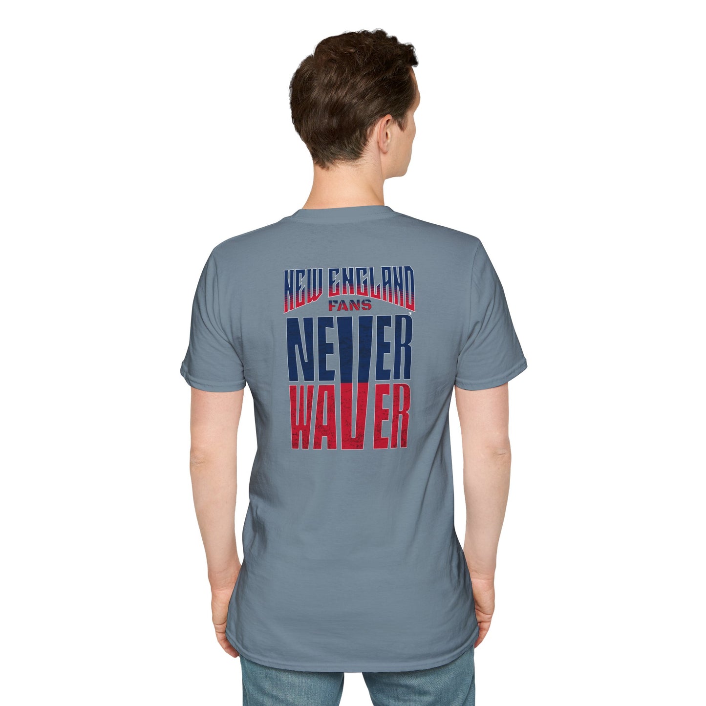 New England Fans Never Waver Unisex Softstyle T-Shirt