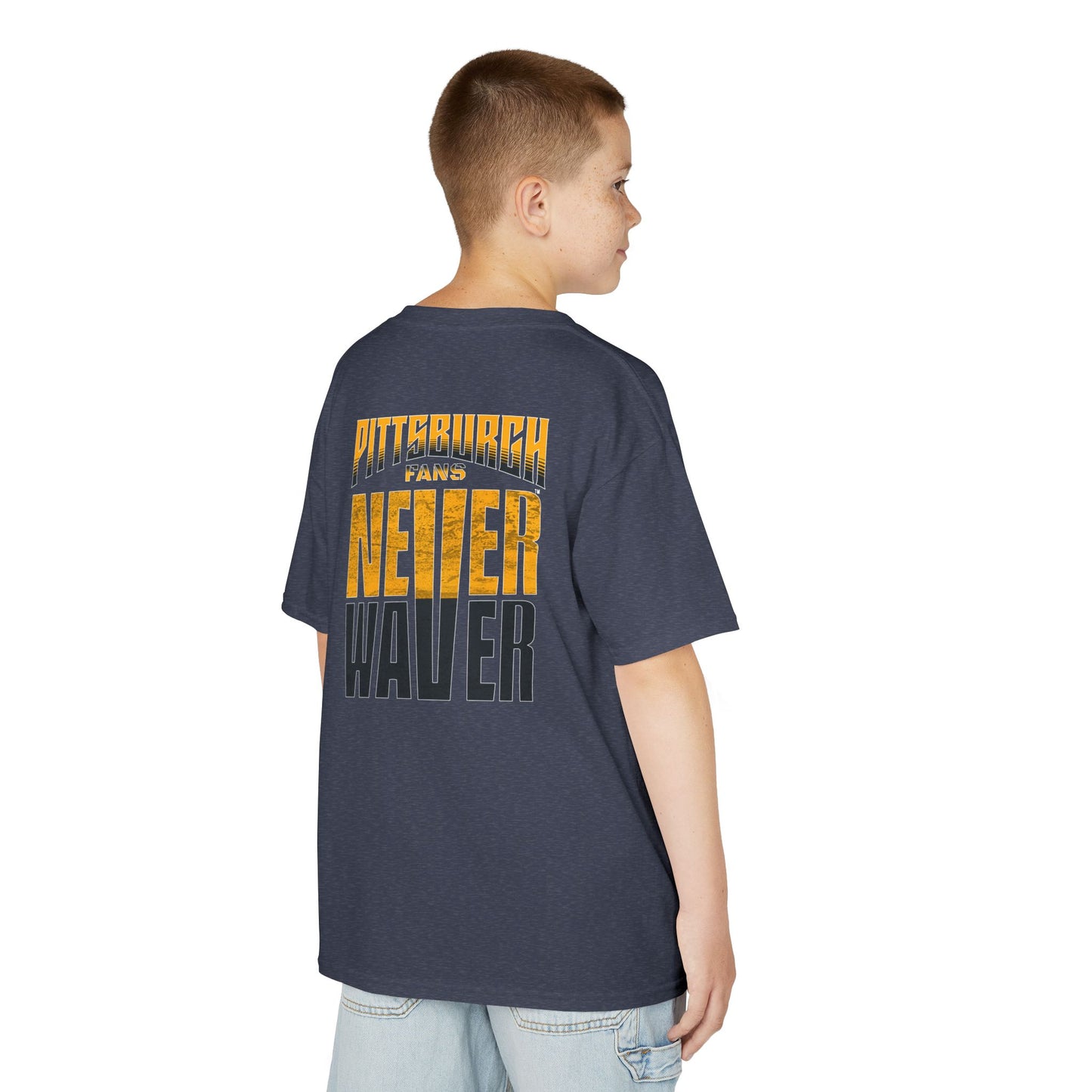 Pittsburgh Fans Never Waver Kids Heavy Cotton™ Tee