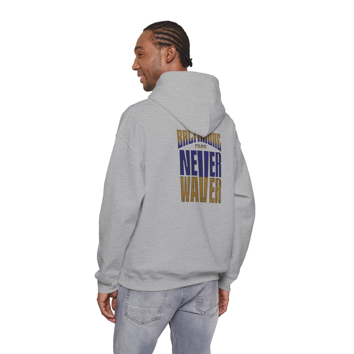 Baltimore Fans Never Waver Unisex Heavy Blend™ Hoodie, Sweatshirt