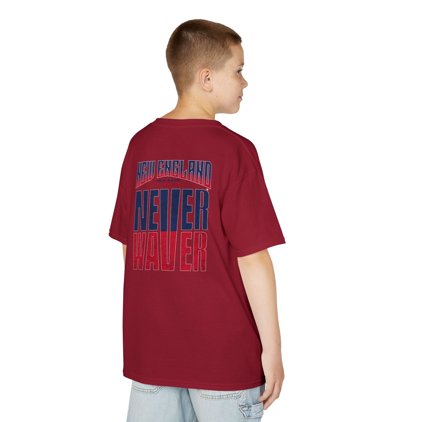 New England Fans Never Waver Kids Heavy Cotton™ Tee