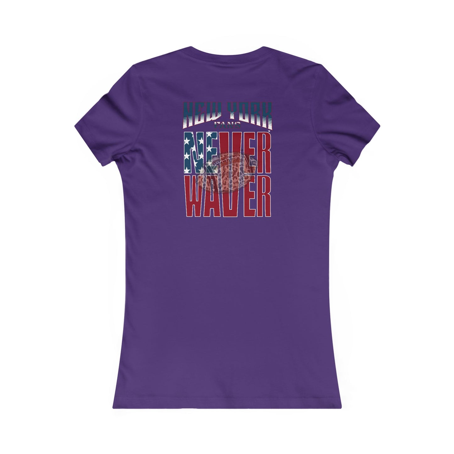New York Fans Never Waver W-Leopard Football Women's Favorite Tee