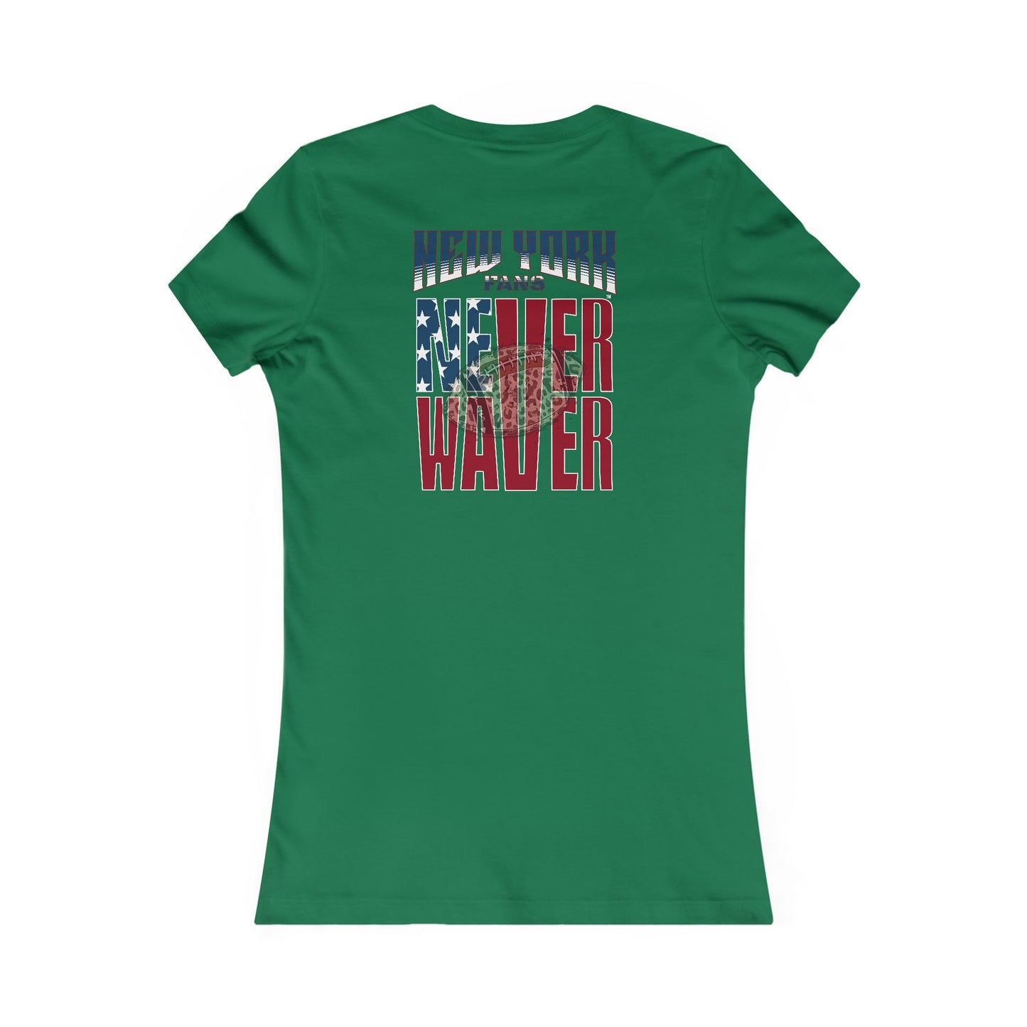 New York Fans Never Waver W-Leopard Football Women's Favorite Tee