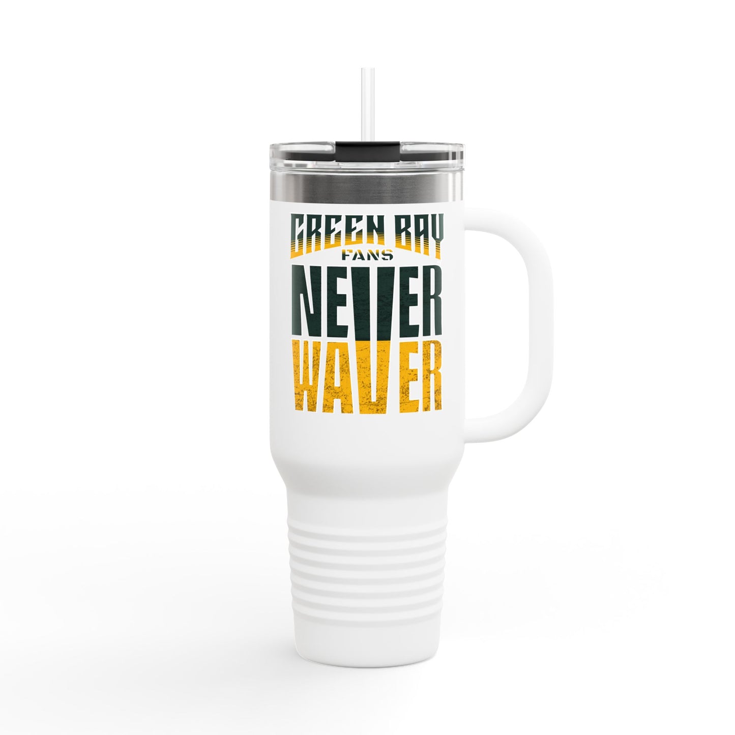 Green Bay Fans Never Waver Insulated Travel Mug, 40oz