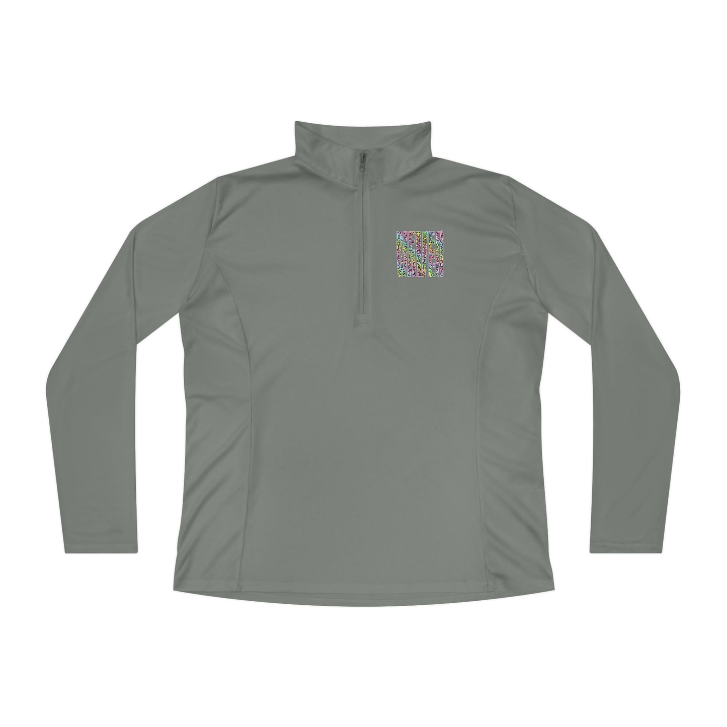 Never Waver Leopard Ladies Quarter-Zip Pullover