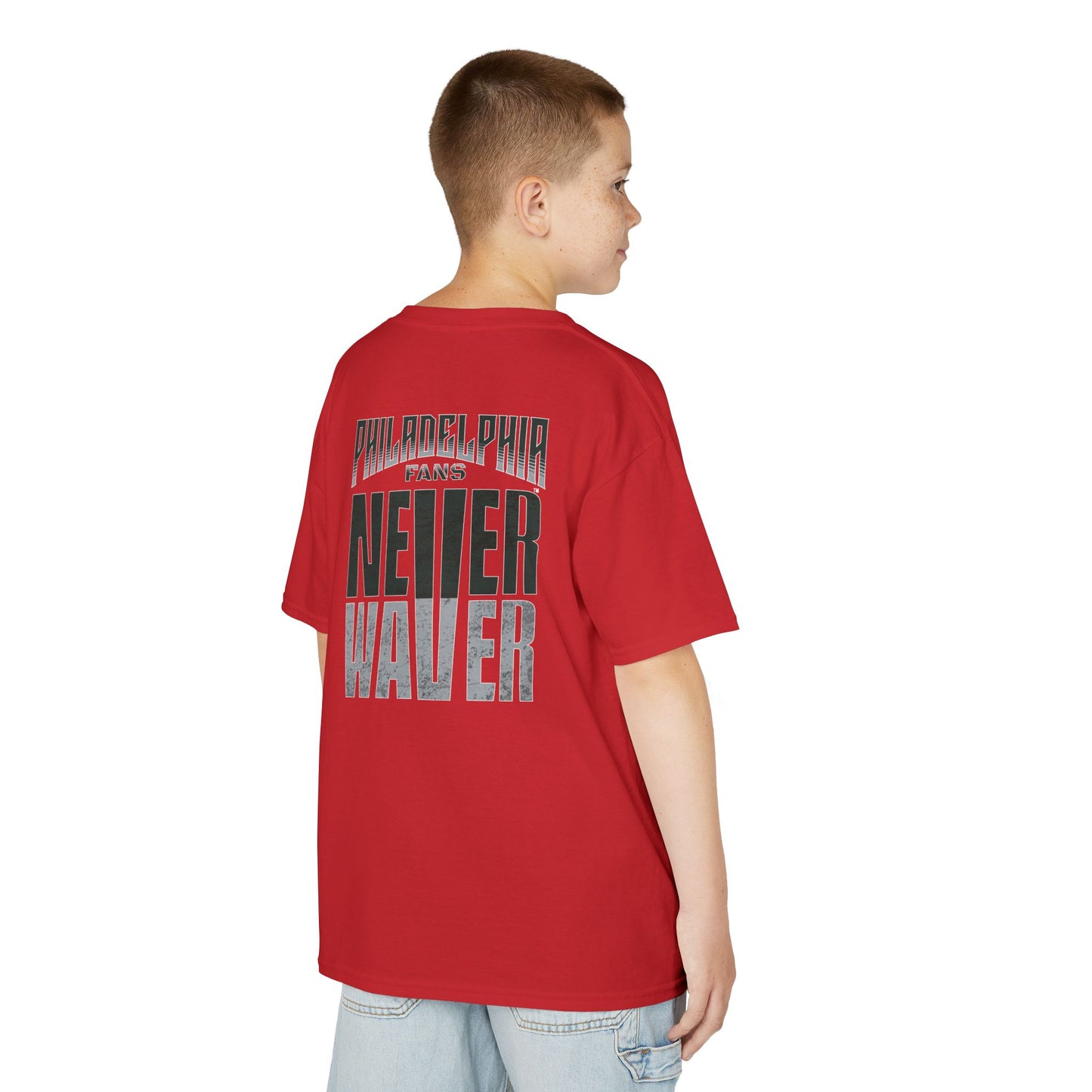 Philadelphia Fans Never Waver Kids Heavy Cotton™ Tee