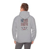 Unisex Heavy Blend™ Hooded Sweatshirt - 'Never Waver' USA Flag Design