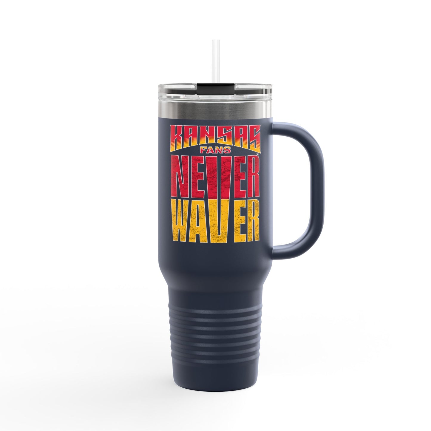 Kansas Fans Never Waver Insulated Travel Mug, 40oz