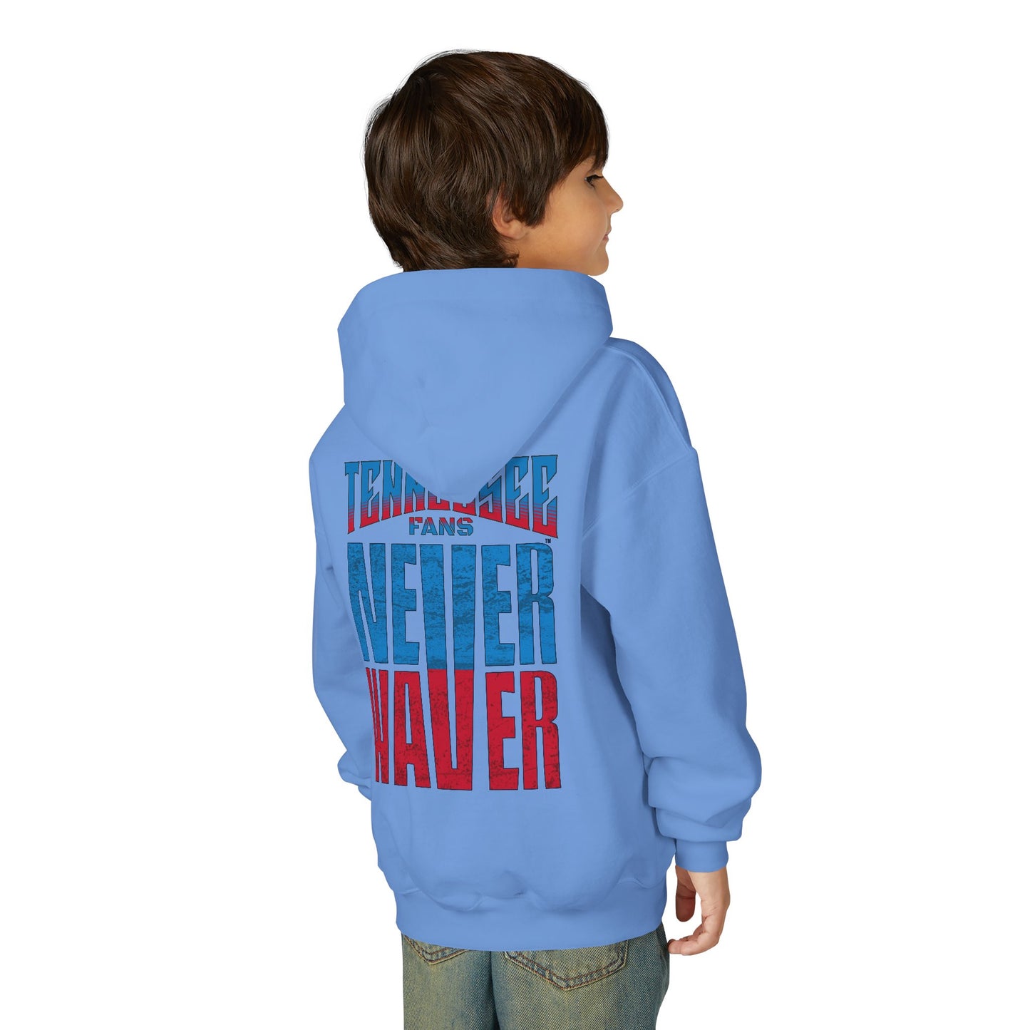 Tennessee Fans Never Waver Youth Heavy Blend Hooded Sweatshirt