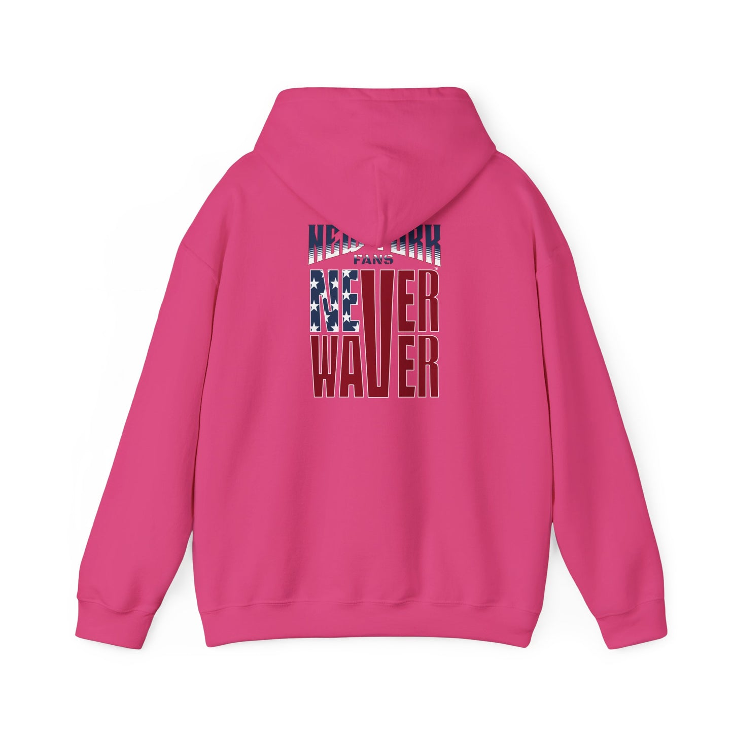'New York Fans Never Waver' American Flag Design Unisex Heavy Blend™ Hoodie