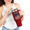 Seattle Fans Never Waver w Leopard Football Insulated Mug, 40oz