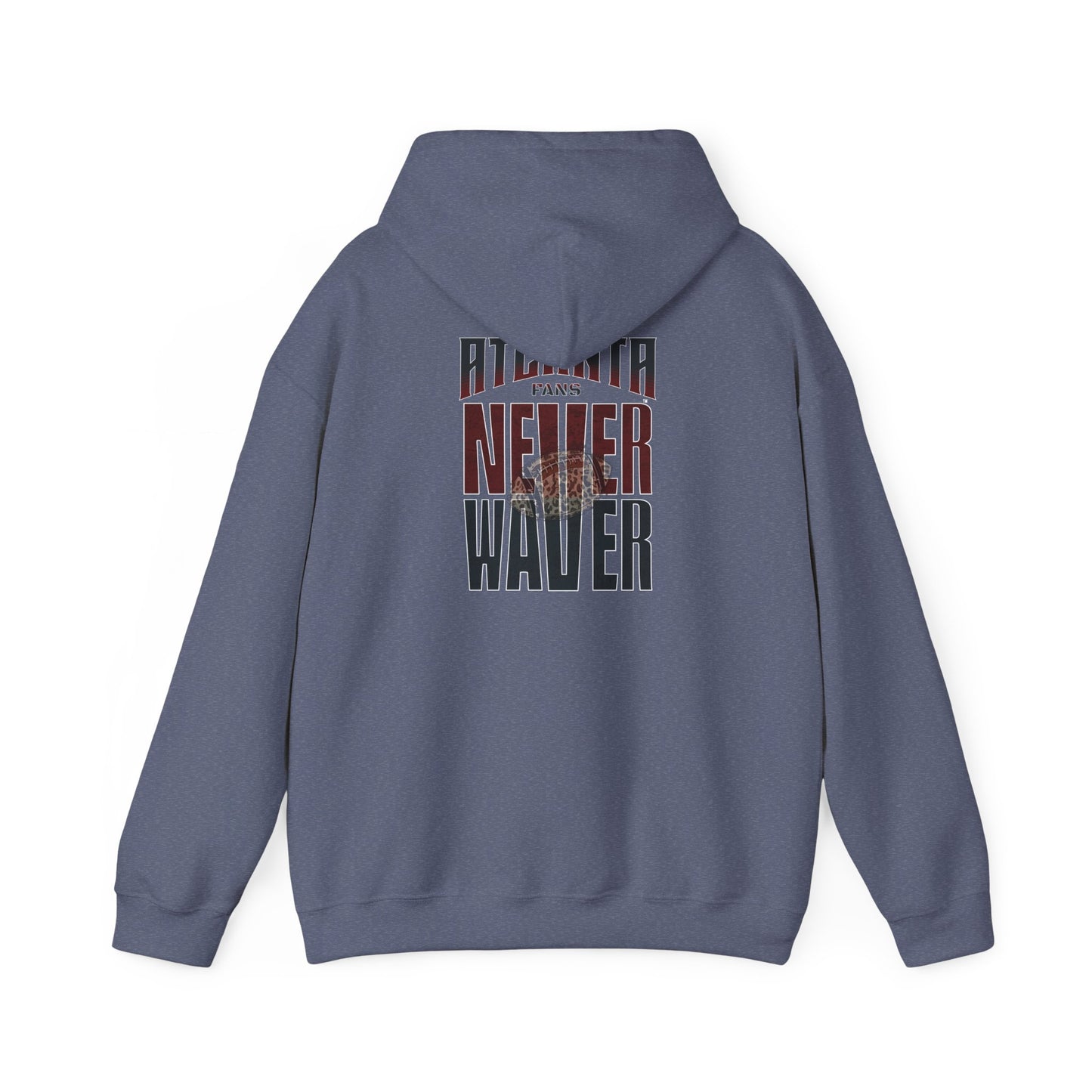 Atlanta Fans Never Waver Leopard Football Sweatshirt Unisex Heavy Blend™ Hoodie