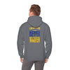 Unisex Heavy Blend™ Hooded Sweatshirt - Los Angeles Fans  NEVER WAVER w Leopard Football | Cozy Streetwear for Every Day