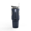 Never Waver 40oz Insulated Travel Mug — "Kick Fear in the Teeth"