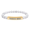 You Never Waver  Bracelet Engraved Natural Stone Beaded Bracelet