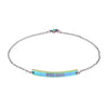 Never Waver Engravable Curved Bar Anklet — Personalized Minimalist Chain Anklet