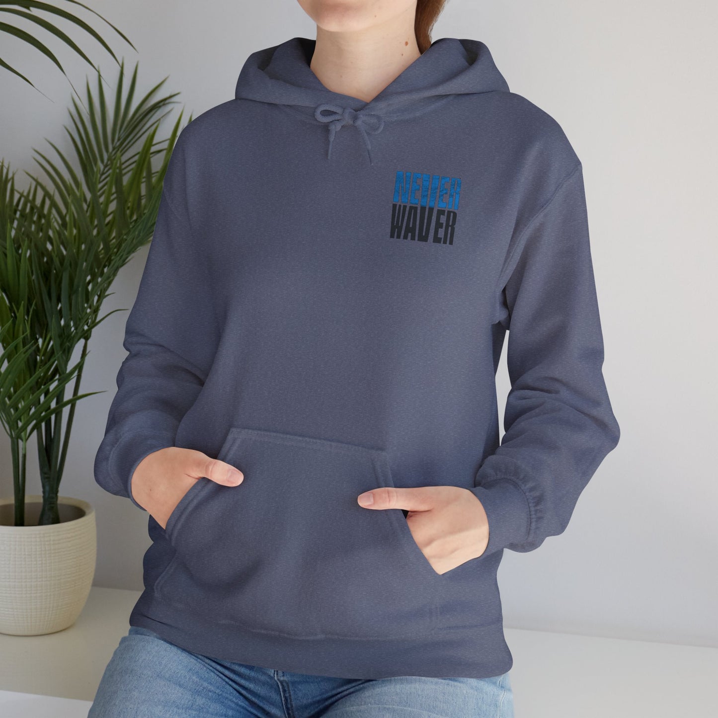 Carolina Fans Never Waver Hooded Sweatshirt | Unisex Heavy Blend™ | Casual Comfort for Fans