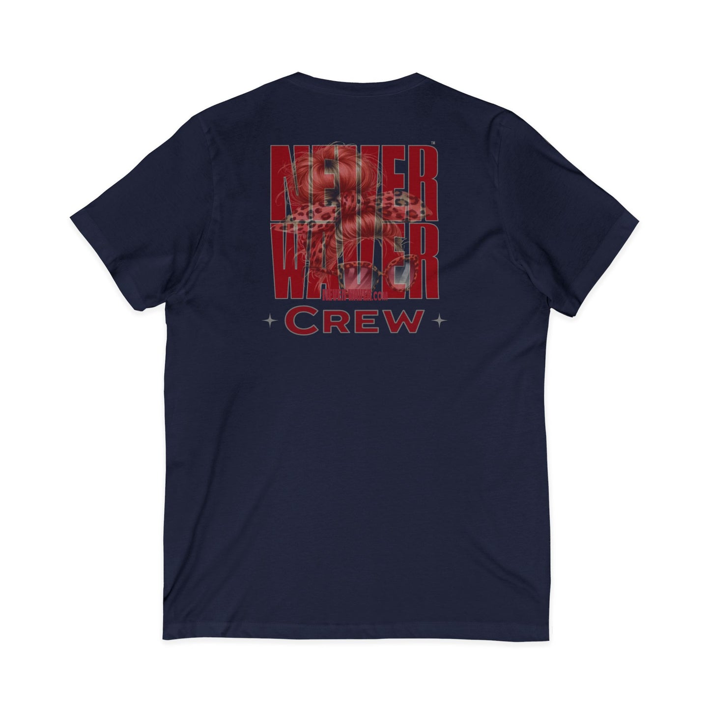 Never Waver Inspirational Crew T-Shirt Unisex V-Neck Tee