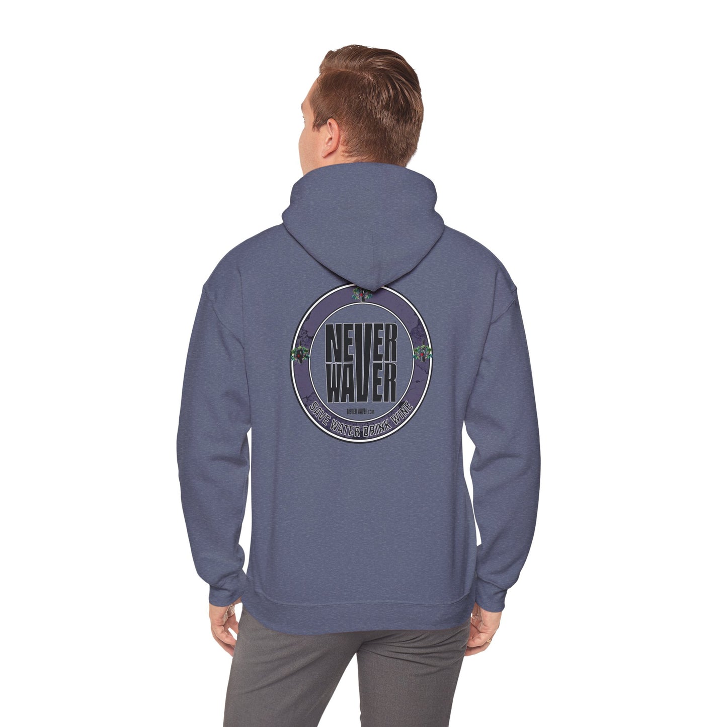 "Never Waver Save Water Drink Wine "Eco-Friendly Unisex Hoodie