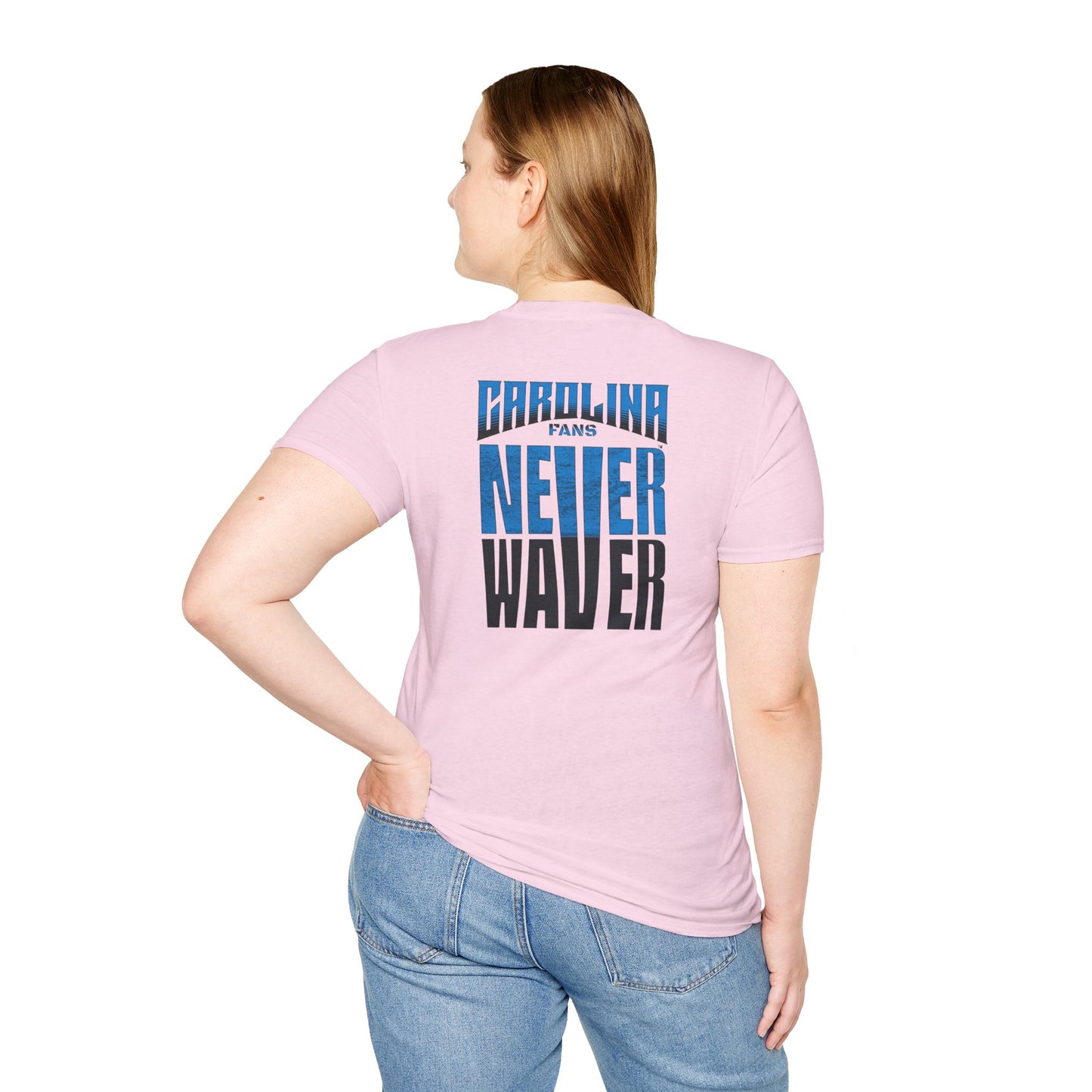 Carolina Fans Never Waver Unisex Softstyle T-Shirt