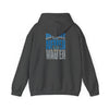 "Detroit Fans NEVER WAVER w Leopard Football" Inspirational Wear Unisex Heavy Blend™ Hooded Sweatshirt