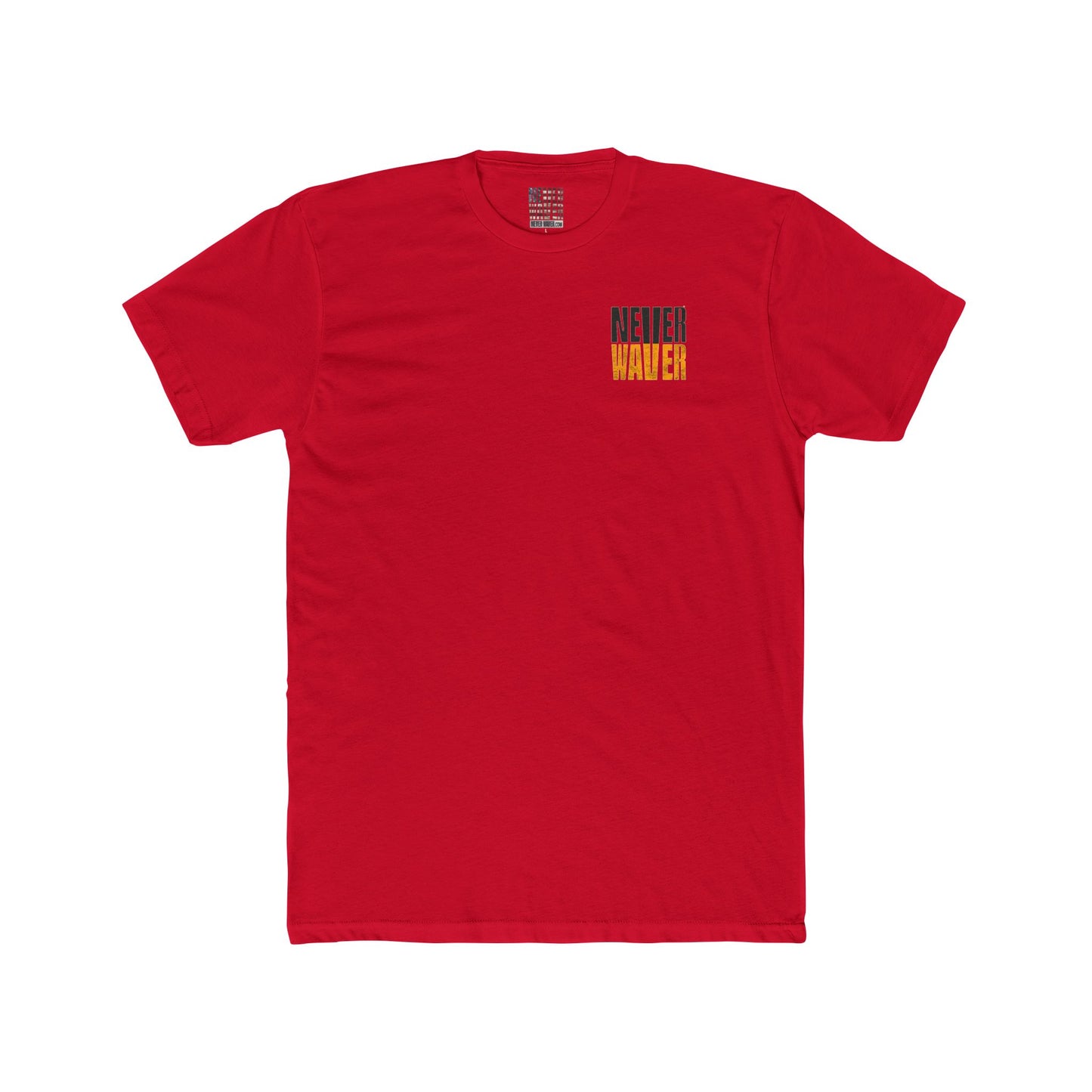 Green Bay Fans  Never Waver Unisex Cotton Crew Tee