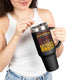 Washington Fans Never Waver W-Leopard Football Insulated Travel Mug, 40oz by Printify
