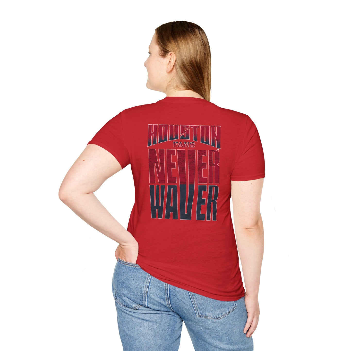 Houston Fans Never Waver Unisex Softstyle T-Shirt