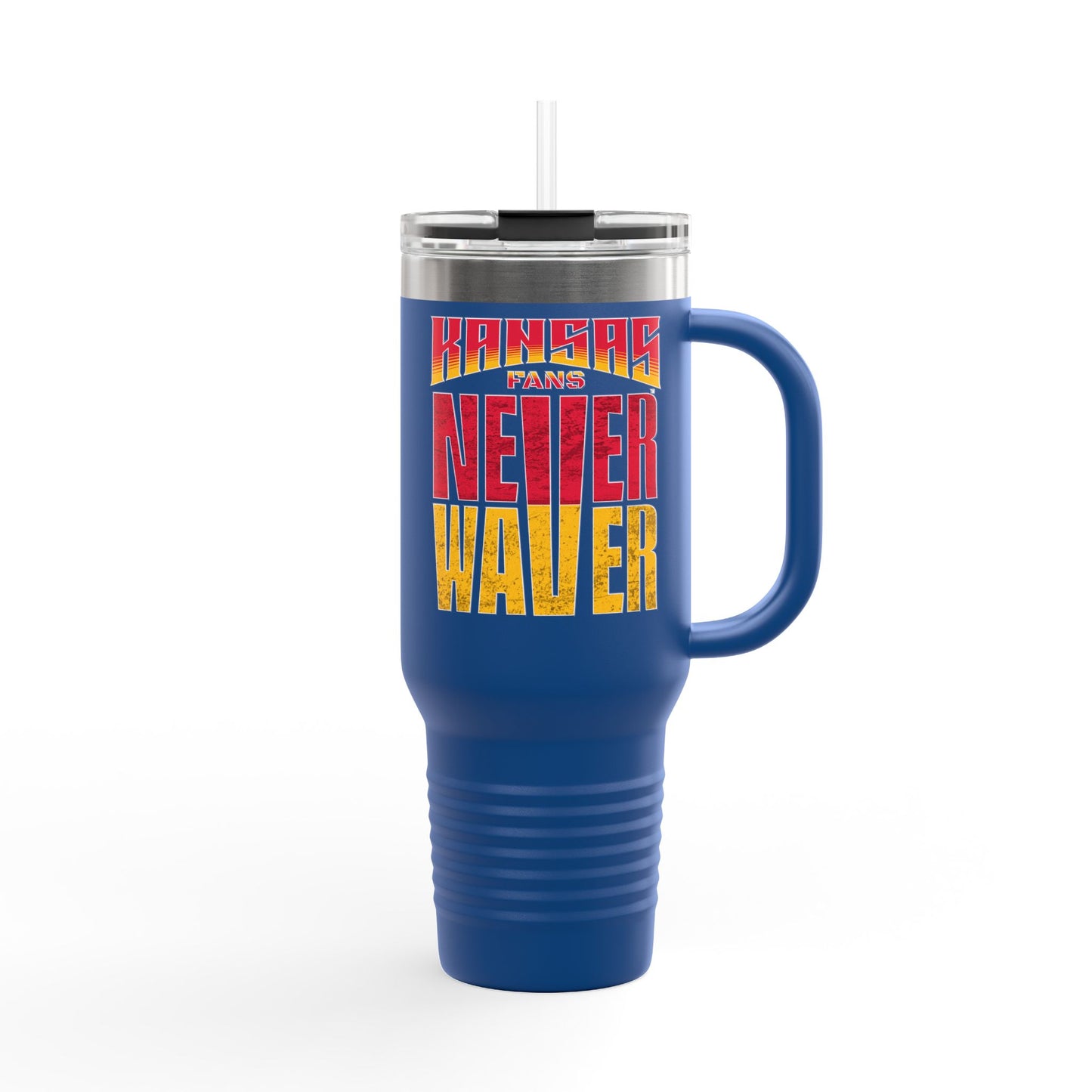 Kansas Fans Never Waver Insulated Travel Mug, 40oz