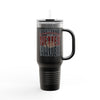 Arizona Fans Never Waver W- Leopard Football Insulated Travel Mug, 40oz