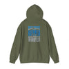 "Detroit Fans NEVER WAVER w Leopard Football" Inspirational Wear Unisex Heavy Blend™ Hooded Sweatshirt