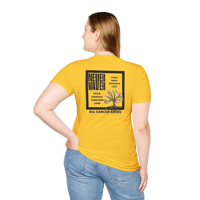 Cancer Awareness Tree Unisex T-Shirt Never Waver Tree of Cancer Ribbons ALL CANCERS SUCK!
