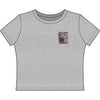 Women's Crop Tee — "Never Waver" Baseball Graphic Tee (Came Out Swinging)