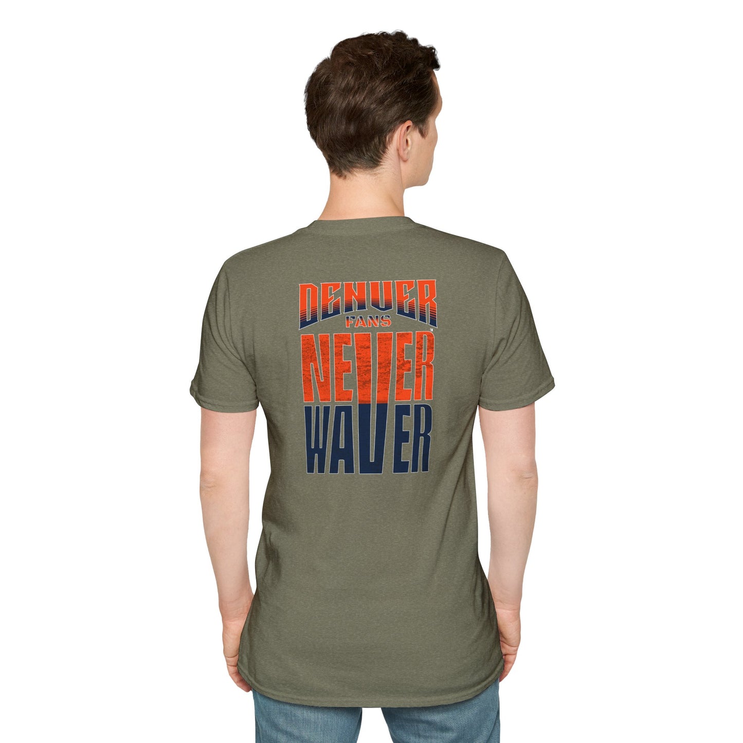 Denver Fans Never Waver Unisex Softstyle T-Shirt
