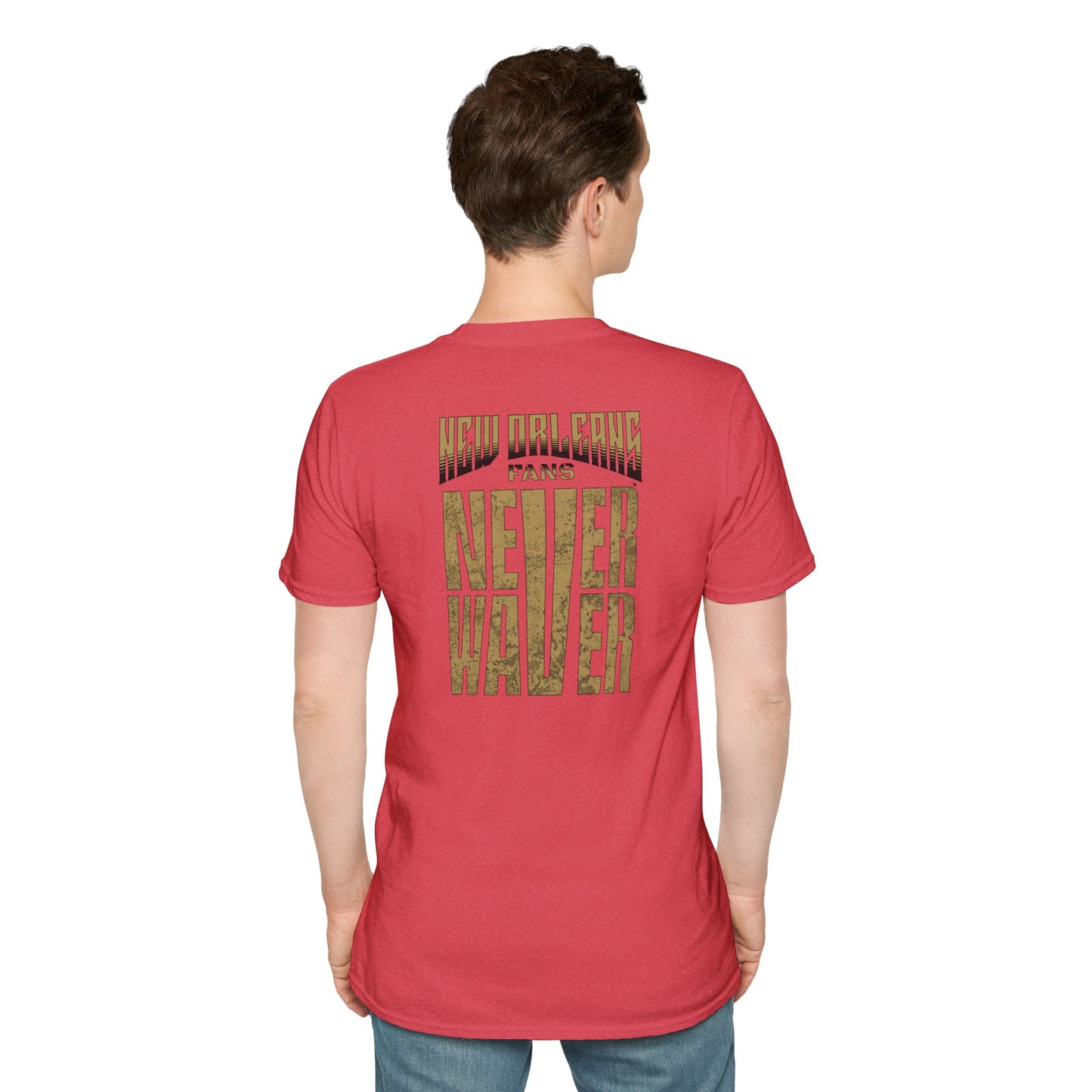 New Orleans Fans Never Waver Unisex Softstyle T-Shirt
