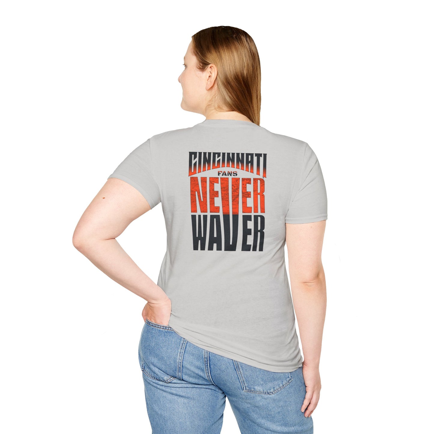 Cincinnati Fans Never Waver Unisex Softstyle T-Shirt