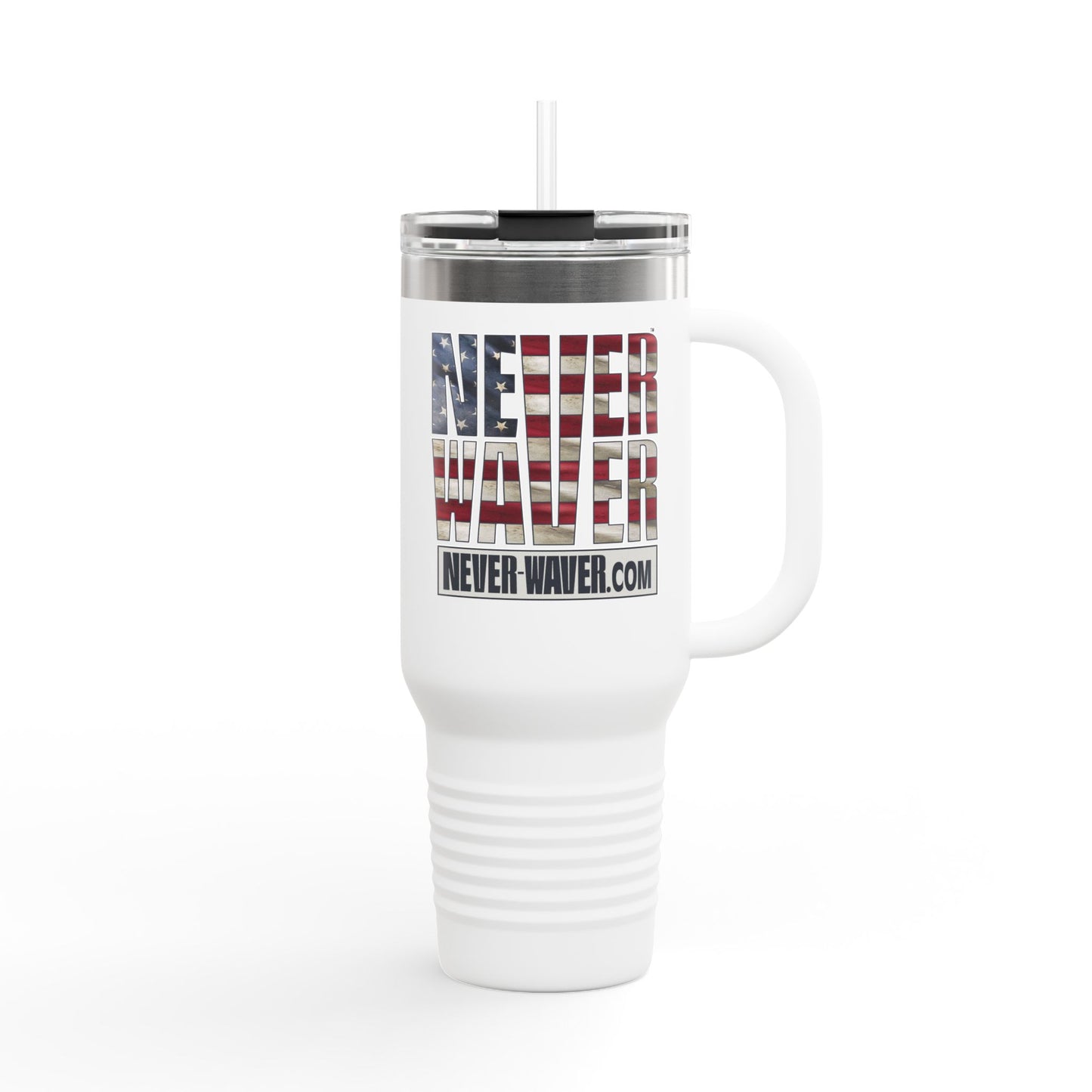 Insulated Travel Mug - Never Waver & Website Dr Gray - 40oz Sporty Drinkware