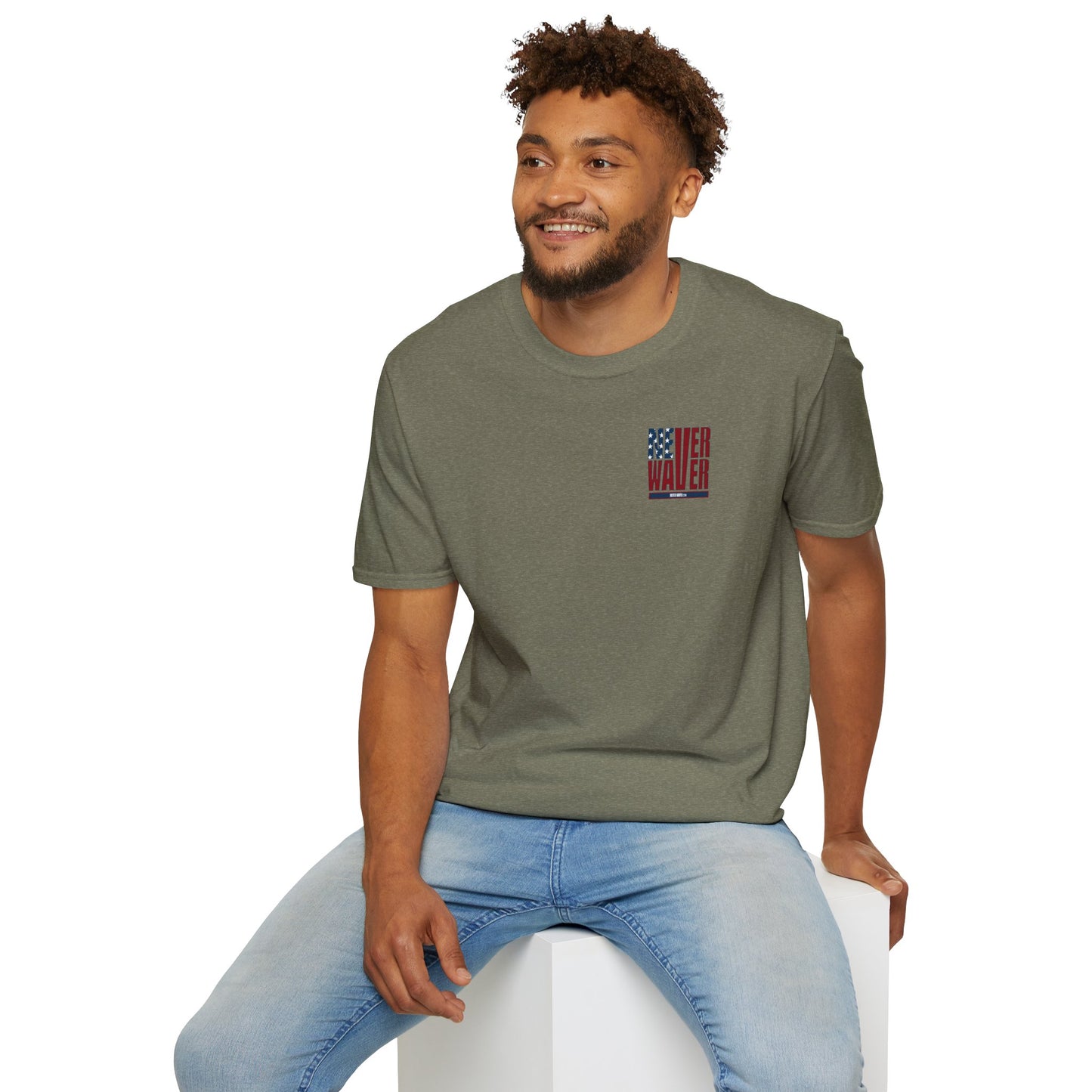Never Waver USA Unisex Softstyle T-Shirt