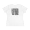 Never Waver” Jesus t-shirt might feature a bold, eye-catching design that reflects a steadfast faith and confidence in Christ.  Women's Cotton Tee