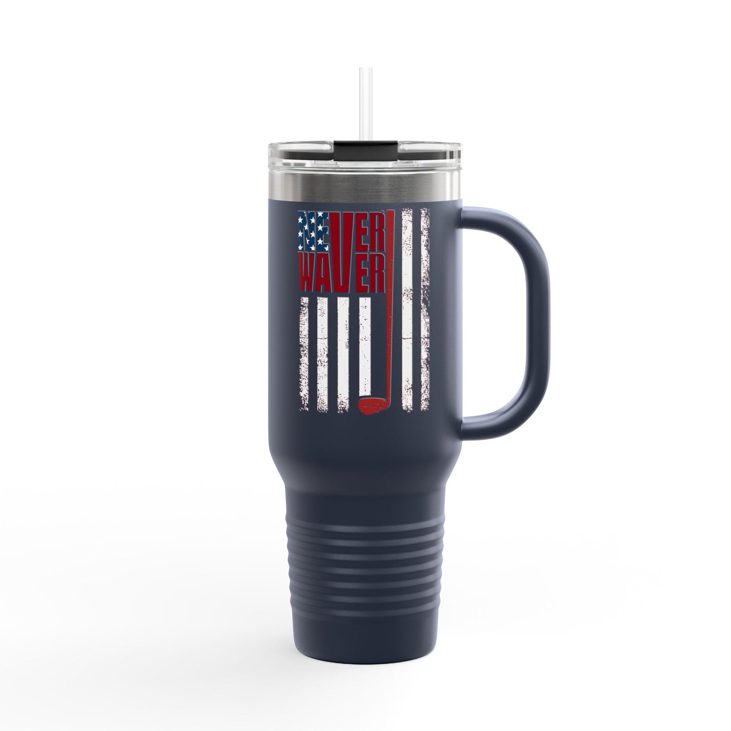 "Never Waver Golf" - Insulated Travel Mug - 40oz Sporty Drinkware