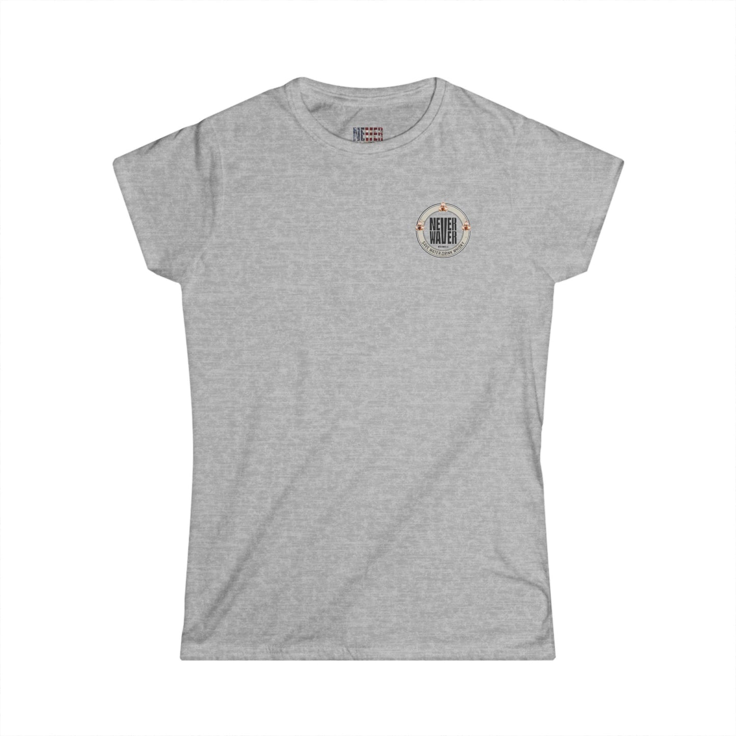 Never Waver Save Water, Drink Whisky Women's Soft Style Tee