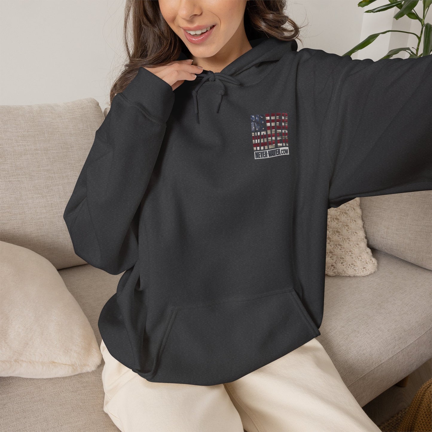Never Waver® Earn It Hoodie | Old-School Backbone