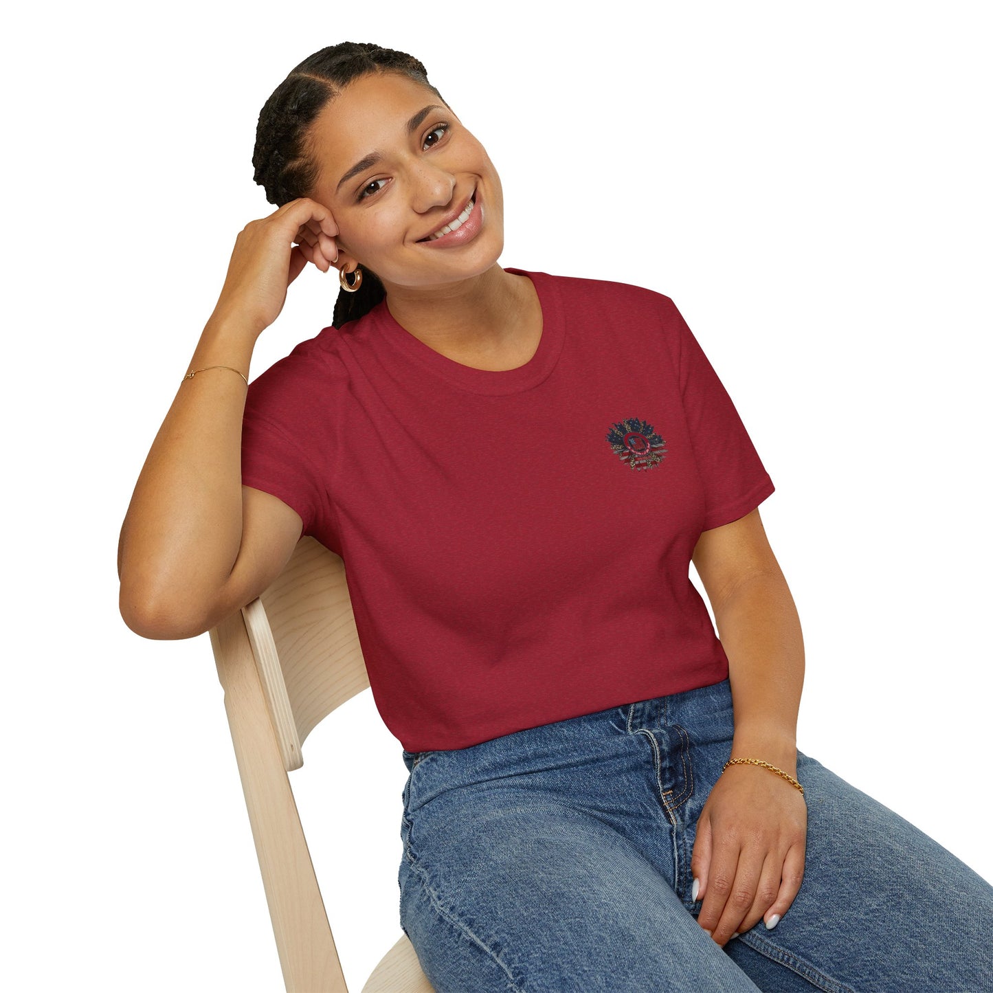 Never Waver Be Red White and A Little Bougie Unisex Soft style T-Shirt