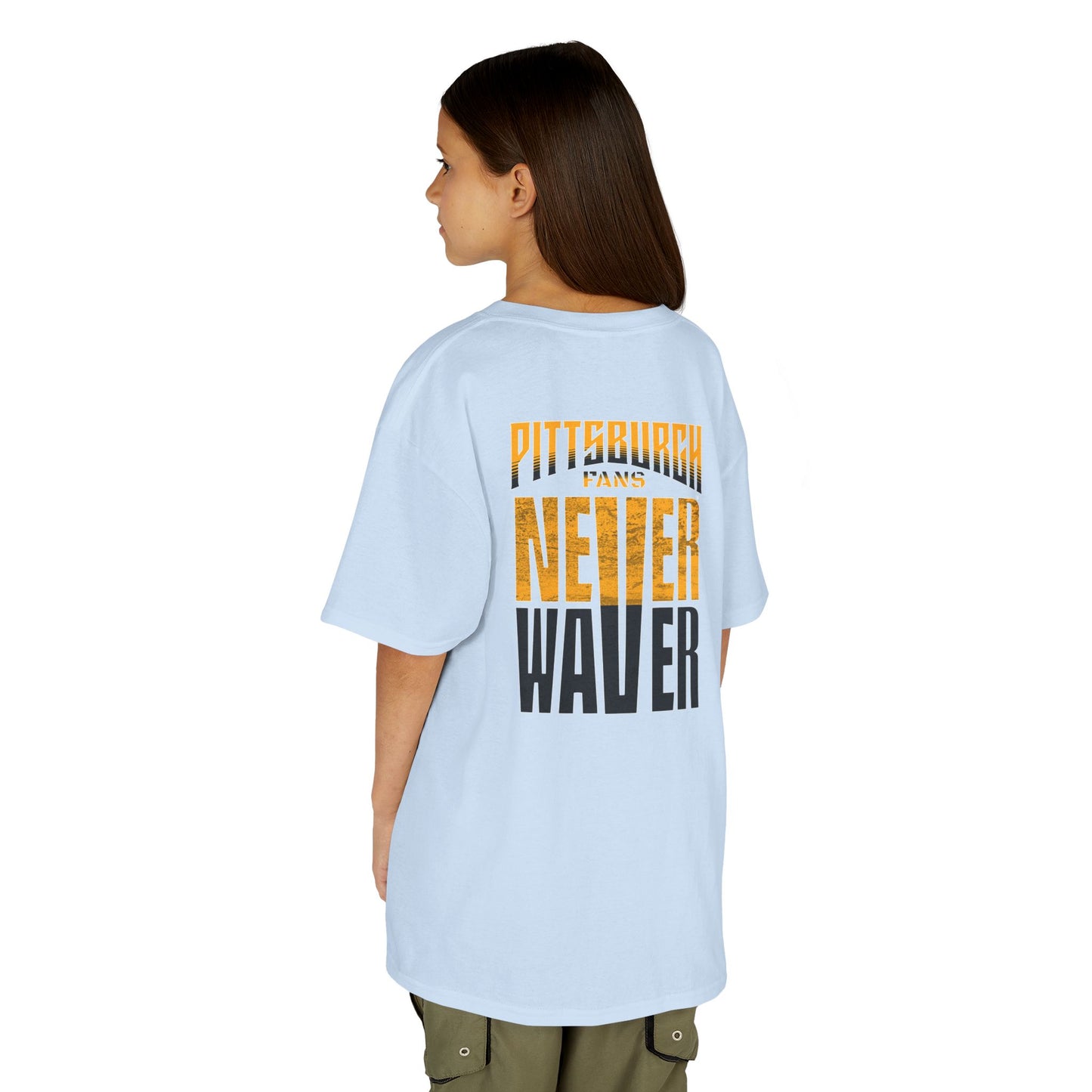 Pittsburgh Fans Never Waver Kids Heavy Cotton™ Tee