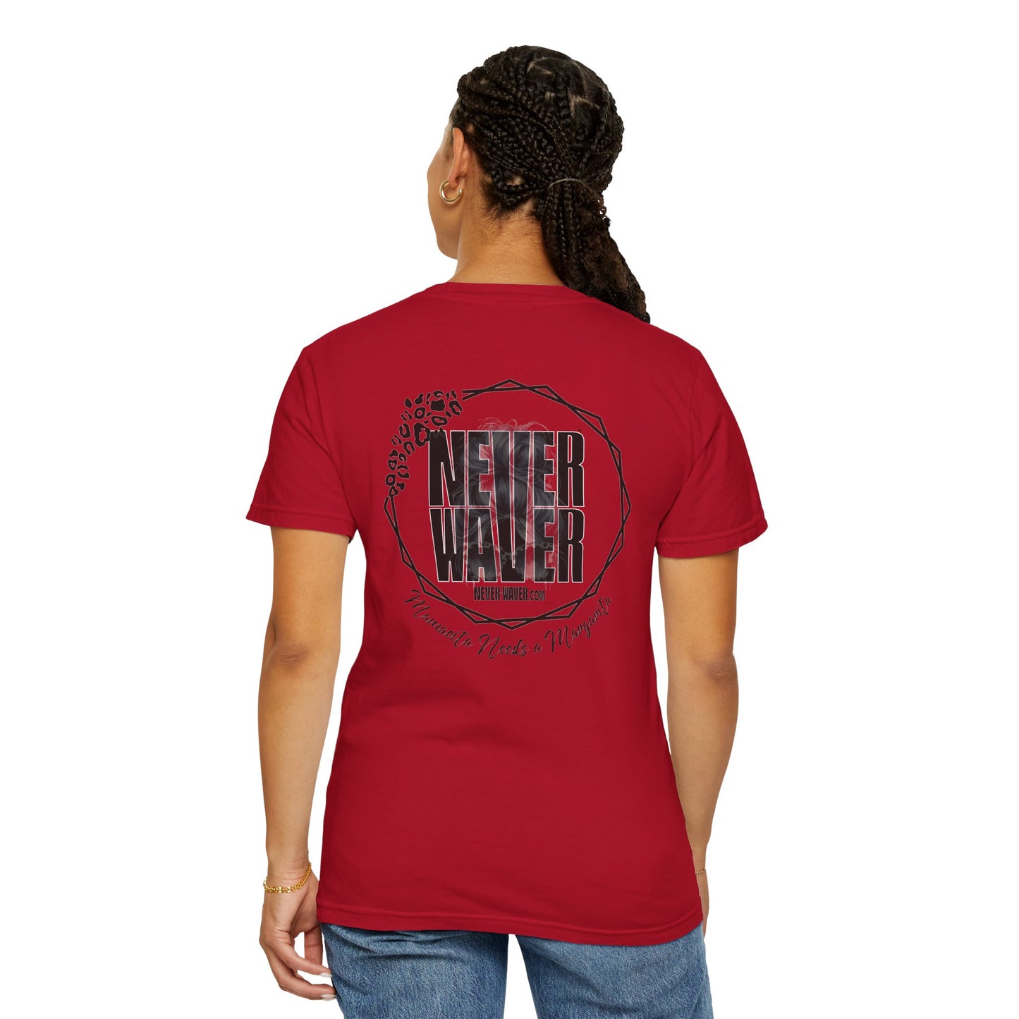 'Never Waver Mamacita Needs a Margarita' Design Unisex Garment-Dyed T-Shirt